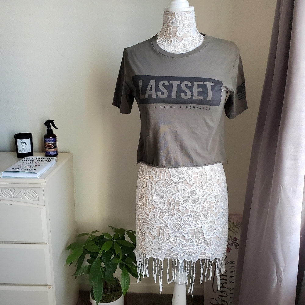LASTSET Co. Olive Athletic Crop Top size M